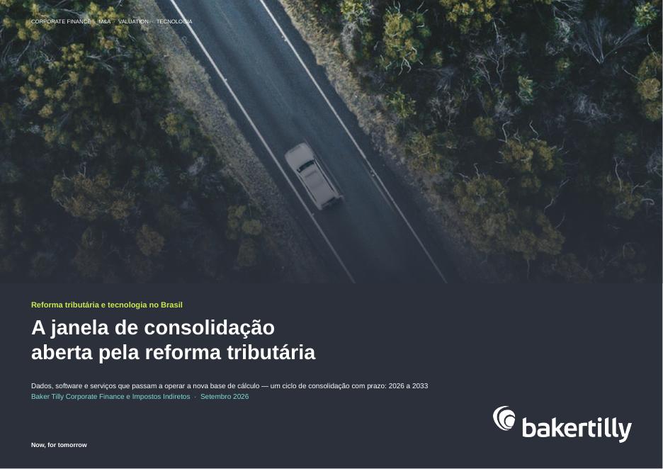 Capa do e-book “A janela de consolidação aberta pela reforma tributária”
