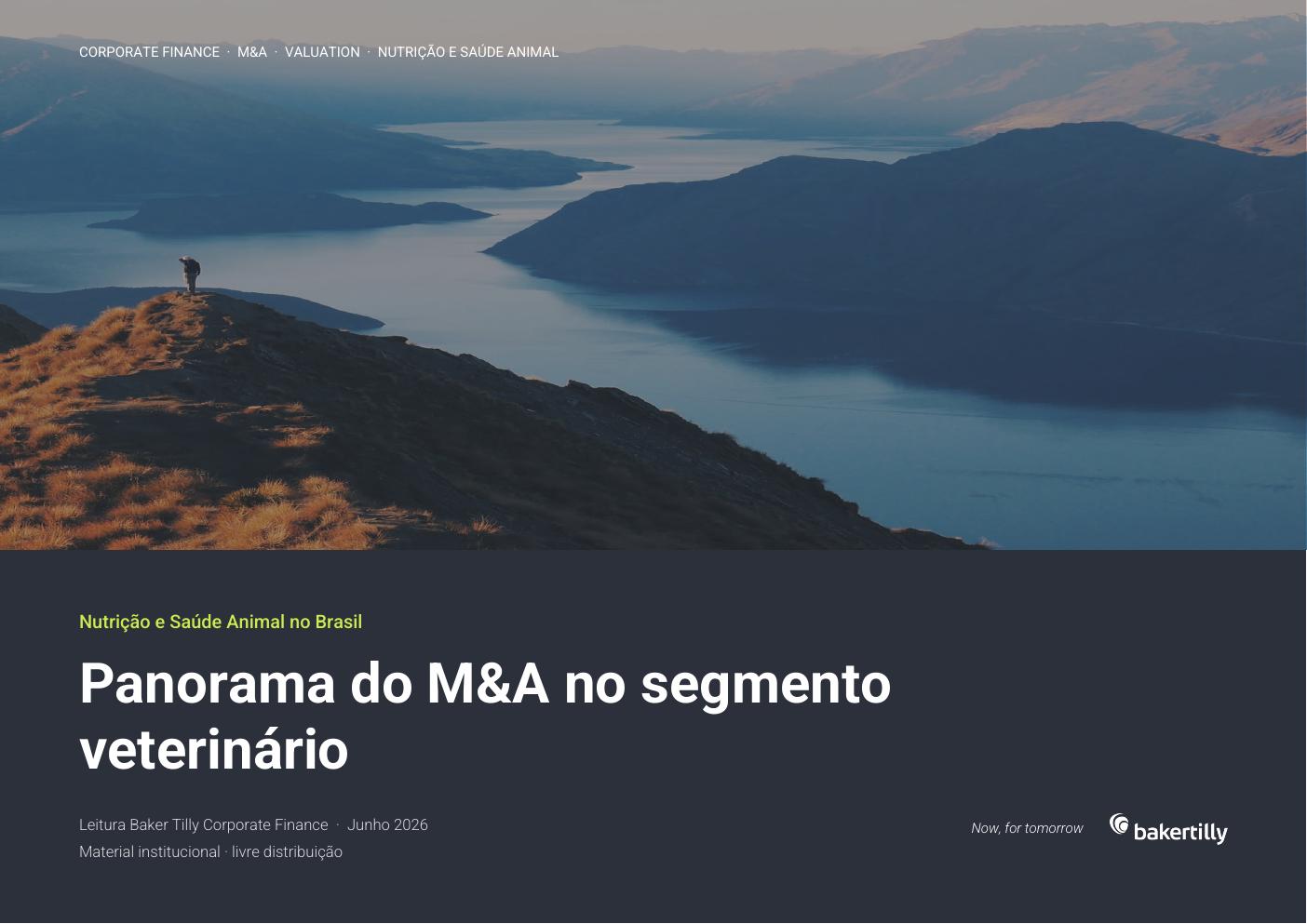 Capa do panorama de M&A no segmento veterinário